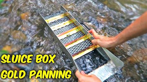 diy fine gold sluice box expaned metal|homemade gold panning equipment.